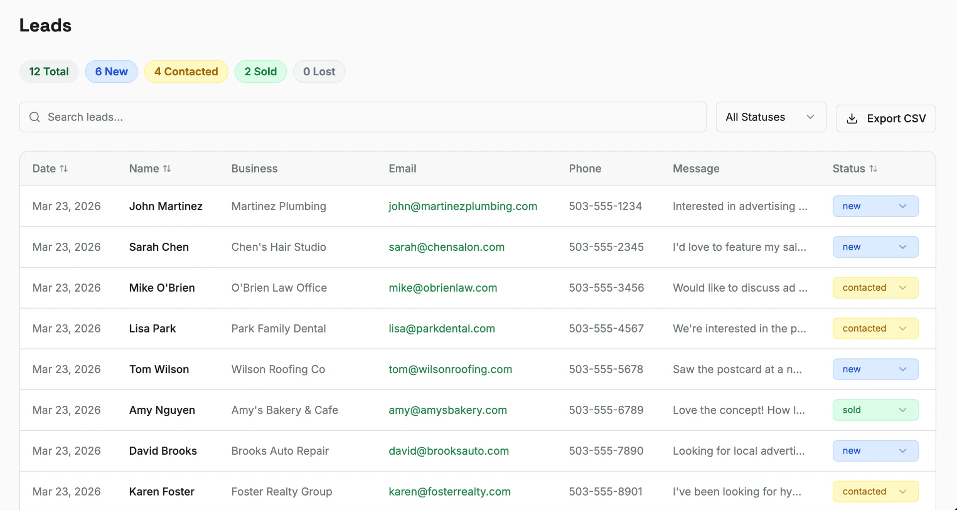 Leads Straight to Your Inbox